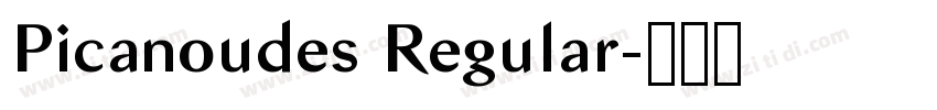 Picanoudes Regular字体转换
